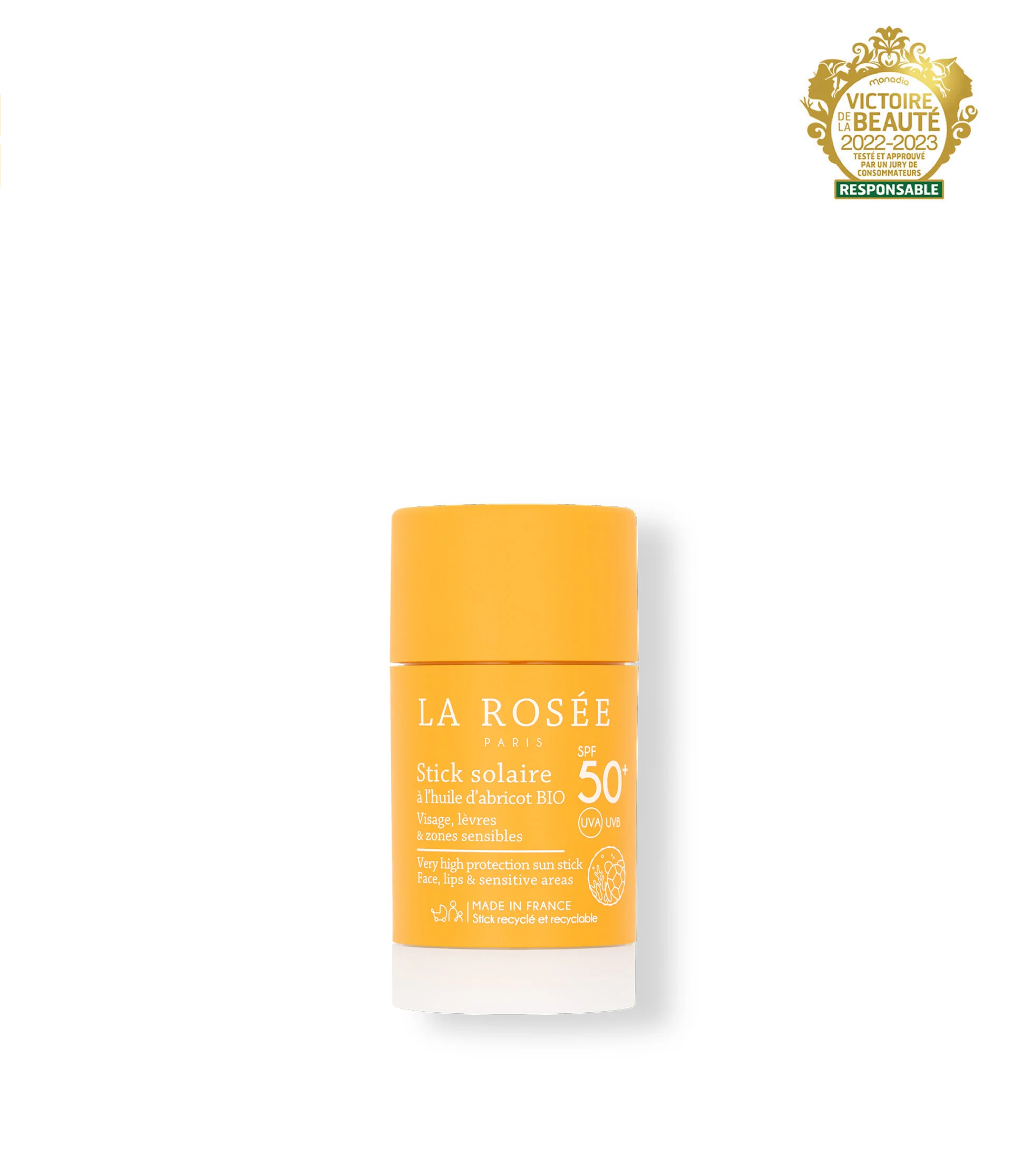 La Rosée Stick solaire SPF 50+ visage et zones sensibles