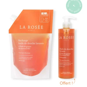 La Rosée Duo Huile de douche & sa recharge - Vente responsable
